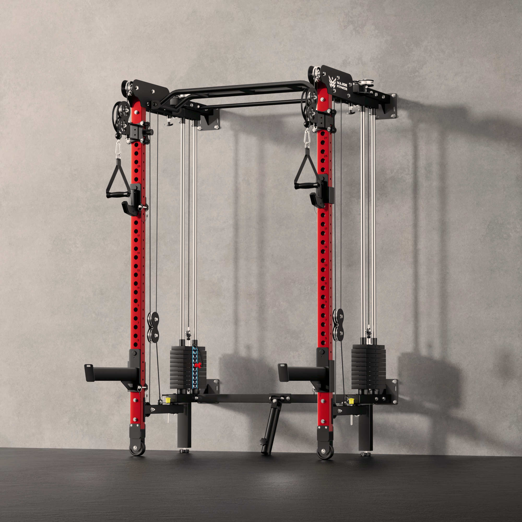 Major Fitness F35 All-In-One Home Gym Wall-Mount Folding Power Rack