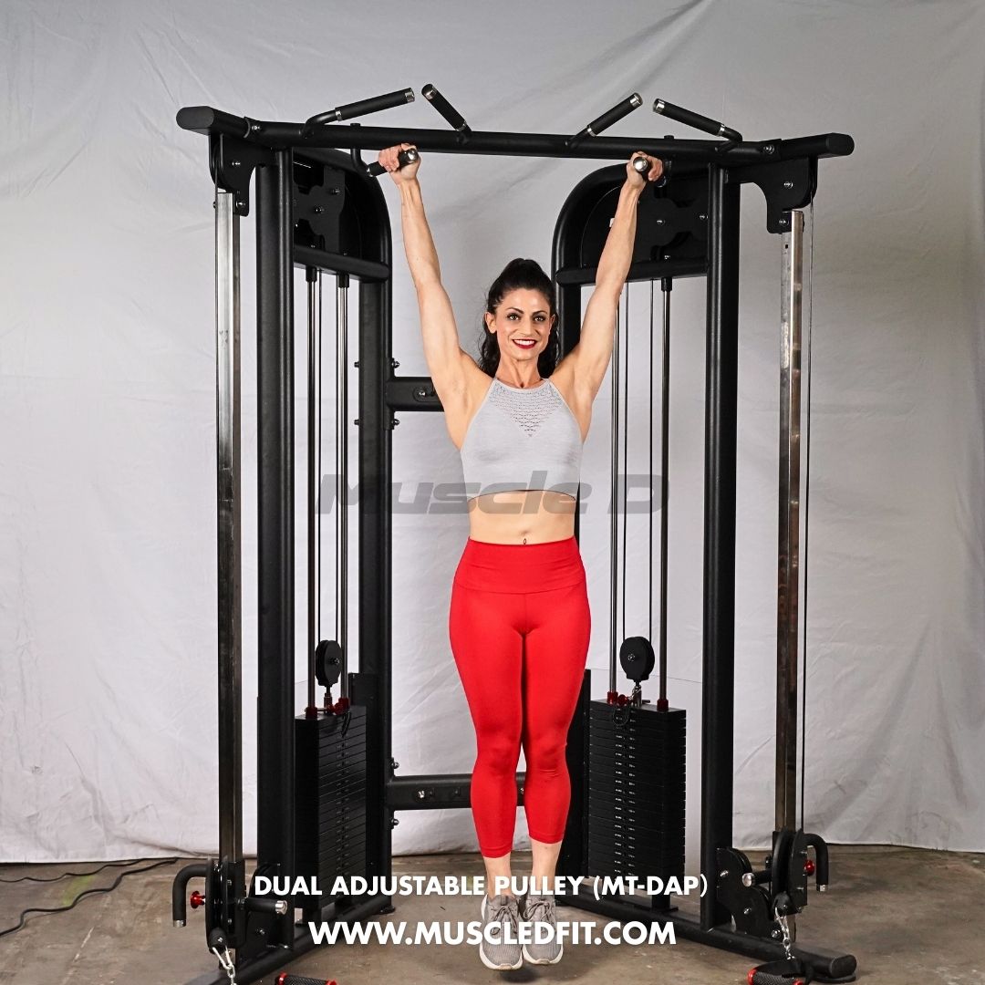Muscle D Fitness Dual Adjustable Pulley – Two Stack Cable Machine